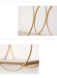 Wooden Wall Shelf , Round Hanging Rack For Decor And Candles - thumbnail 4
