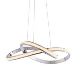 Anson Lighting Carra Chrome Integrated Led Ceiling Pendant - thumbnail 3
