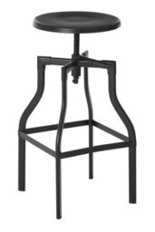 Orsina New Foundry Black Metal Bar Stool - thumbnail 3