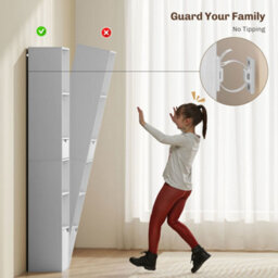 Homcom Narrow Bookshelf With Drawer, Tall Bookcase For Living Room, White - thumbnail 6
