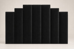 Panel Upholstered Tv Bed Frame With Slats Storage Black - thumbnail 8