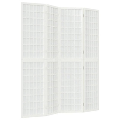 Berkfield Classic Folding 4-Panel Room Divider Japanese Style 160X170 Cm White - image 1