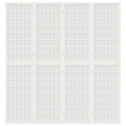 Berkfield Classic Folding 4-Panel Room Divider Japanese Style 160X170 Cm White - thumbnail 3