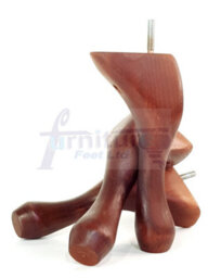 L&F Queen Anne Wooden Legs 150mm Mahogany Stain High Set Of 4 Replacement Furniture Feet Chairs Sofas Footstools M8 (8mm) - thumbnail 5