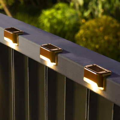 16 Pack Solar Deck Lights, Waterproof Led Step Lights For Stairs, Fence, Yard, Patio - Warm White - image 1