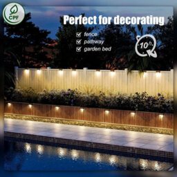 16 Pack Solar Deck Lights, Waterproof Led Step Lights For Stairs, Fence, Yard, Patio - Warm White - thumbnail 5