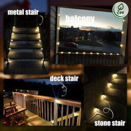 16 Pack Solar Deck Lights, Waterproof Led Step Lights For Stairs, Fence, Yard, Patio - Warm White - thumbnail 6