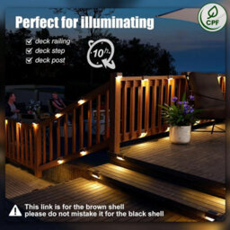 16 Pack Solar Deck Lights, Waterproof Led Step Lights For Stairs, Fence, Yard, Patio - Warm White - thumbnail 2