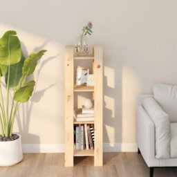 Berkfield Book Cabinet/room Divider 41X35X125 Cm Solid Wood Pine