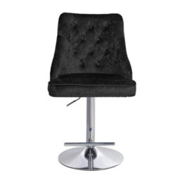 Wingback Barstool & Footrest Adjustable Velvet Swivel Club Dining Stool - thumbnail 4