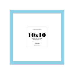 "10X10"" Light Blue Picture Frame - 10X10"" Square Frame With 7X7"" Mount For 10X10""/7X7"" Pictures Art Deco Style Wall Art, 1 Pack" - thumbnail 1