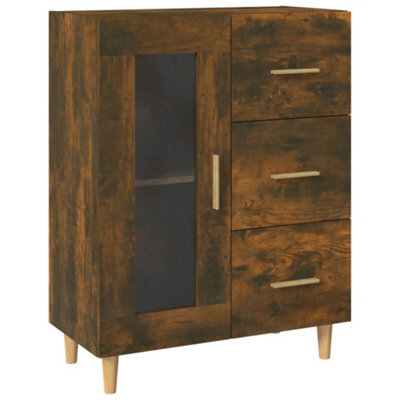 Berkfield Classic Sideboard Smoked Oak 69,5X34X90 Cm Engineered Wood - image 1