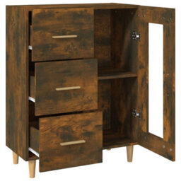 Berkfield Classic Sideboard Smoked Oak 69,5X34X90 Cm Engineered Wood - thumbnail 8