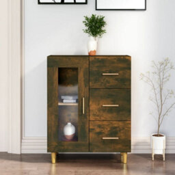 Berkfield Classic Sideboard Smoked Oak 69,5X34X90 Cm Engineered Wood - thumbnail 2