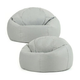 icon Adult Classic Beanbag Outdoor Waterproof Bean Bags Ready Filled - Grey, 2 Pack - thumbnail 1
