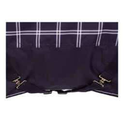 "Saxon Defiant Combo Neck Plaid Midweight Horse Turnout Rug Navy (5 6"")" - thumbnail 3