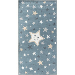 Livabliss Lillian-Kids Blue Grey Beige Yellow Washable Rug For Children's Rooms 80 X 150 Cm Easy Care, Non Shedding - thumbnail 1
