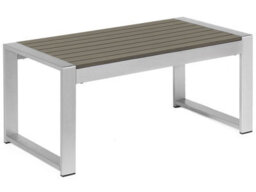 Beliani Outdoor Coffee Table Aluminium 90 X 50 Cm Dark Grey Modern - Weather-Resistant - thumbnail 3