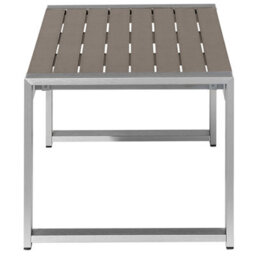 Beliani Outdoor Coffee Table Aluminium 90 X 50 Cm Dark Grey Modern - Weather-Resistant - thumbnail 5