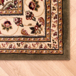 Green Traditional Easy To Clean Floral Bordered Rug For Dining Room-120Cm X 170Cm - thumbnail 5