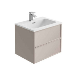 Plum&clay Jenner Light Pink Wall Hung Vanity Unit & Basin Set (W)600mm (H)500mm
