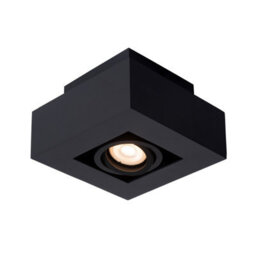 Lucide Xirax Modern Ceiling Spotlight - Led Dim To Warm - Gu10 - 1X5W 2200K/3000K - Black