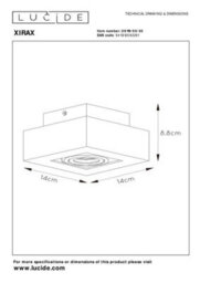 Lucide Xirax Modern Ceiling Spotlight - Led Dim To Warm - Gu10 - 1X5W 2200K/3000K - Black - thumbnail 7