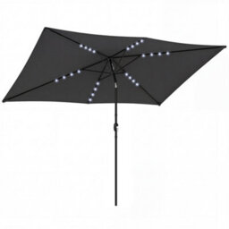 Outsunny 3 X 2 M Garden Parasol Umbrella With Light, Outdoor Patio Umbrella - thumbnail 2