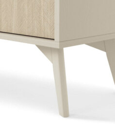 Arte Elegant Forest Sideboard Cabinet H800mm W1060mm D380mm In Beige & Oak Scandi - A Perfect Blend Of Functionality And Style - thumbnail 4