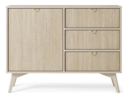 Arte Elegant Forest Sideboard Cabinet H800mm W1060mm D380mm In Beige & Oak Scandi - A Perfect Blend Of Functionality And Style - thumbnail 3