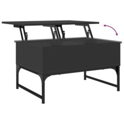 Berkfield Coffee Table Black 70X50X40 Cm Engineered Wood And Metal - thumbnail 8