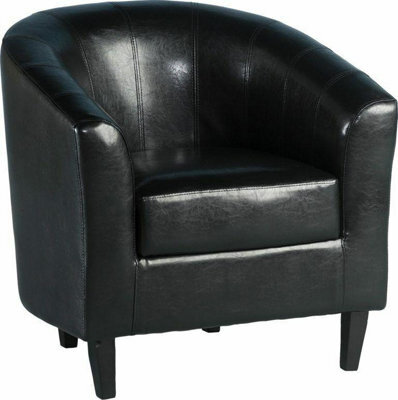 Seconique Tempo Tub Chair In Black Pu Designed To Fit Seamlessly In Any Living Area - image 1
