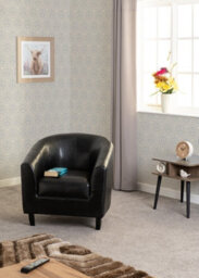 Seconique Tempo Tub Chair In Black Pu Designed To Fit Seamlessly In Any Living Area - thumbnail 3