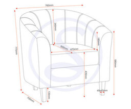 Seconique Tempo Tub Chair In Black Pu Designed To Fit Seamlessly In Any Living Area - thumbnail 5