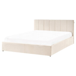 Beliani Ottoman Bed Velvet Dreux 160 X 200 Cm (Eu King Size) Light Beige - thumbnail 6
