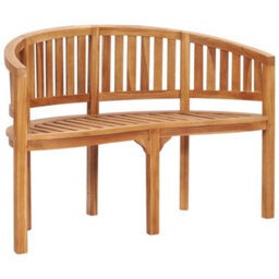 Berkfield 5 Piece Banana Garden Lounge Set Solid Teak Wood - thumbnail 6