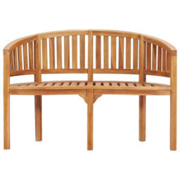 Berkfield 5 Piece Banana Garden Lounge Set Solid Teak Wood - thumbnail 7