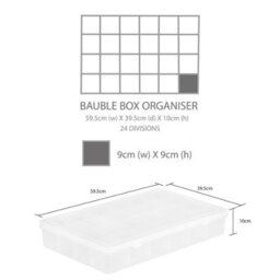Wham Festive 4 Piece Tree, Decoration & 2 Bauble Storage Boxes Clear (1X 133L Crystal, 1X 55L Crystal, 2X Bauble Boxes) - thumbnail 5