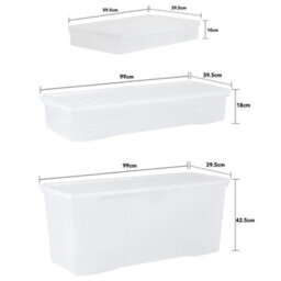 Wham Festive 4 Piece Tree, Decoration & 2 Bauble Storage Boxes Clear (1X 133L Crystal, 1X 55L Crystal, 2X Bauble Boxes) - thumbnail 4