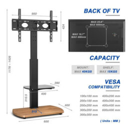 Ttap Freestanding Oak Base Fs-1-Oak Tv Stand - thumbnail 3
