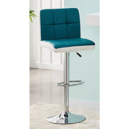 Furniture in Fashion Caprice White High Gloss Bar Table 4 Copez Teal White Stools - thumbnail 3