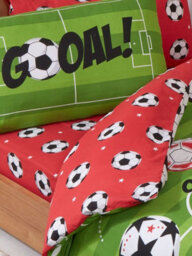 Football Red Junior Duvet Cover And Pillowcase Set - thumbnail 2