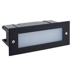 Luminosa Lighting Luminosa Seina Integrated Led Outdoor Recessed Wall Light Textured Black, Frosted Ip44 - thumbnail 2