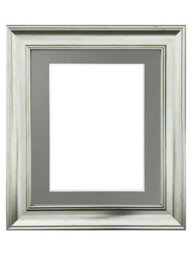 Frames By Post Scandi Vintage Silver Frame With Dark Grey Mount For Image Size 10 X 8 Inch - thumbnail 1