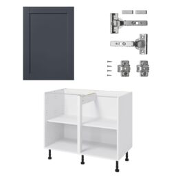 GoodHome Ashmead Matt Midnight Blue Base Kitchen Cabinet (W) 1000mm (H)720mm - thumbnail 3