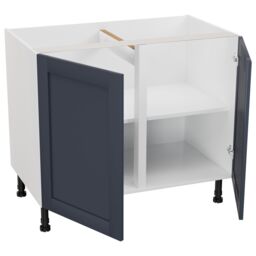GoodHome Ashmead Matt Midnight Blue Base Kitchen Cabinet (W) 1000mm (H)720mm - thumbnail 2