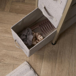 OHS Narrow 4 Drawer Storage Cabinet Bedside Table Clothes Home Organiser, Beige - thumbnail 4