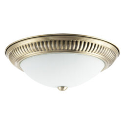 Happy Homewares Modern Led Ip44 Flush Ceiling Light In Antique Brass With Sensor - thumbnail 5