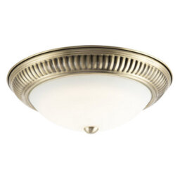 Happy Homewares Modern Led Ip44 Flush Ceiling Light In Antique Brass With Sensor - thumbnail 2