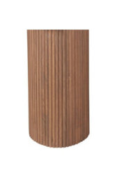 Upton Natural Marble Mango Wood Pedestal Dining Table 6 To 8 Seater - thumbnail 7